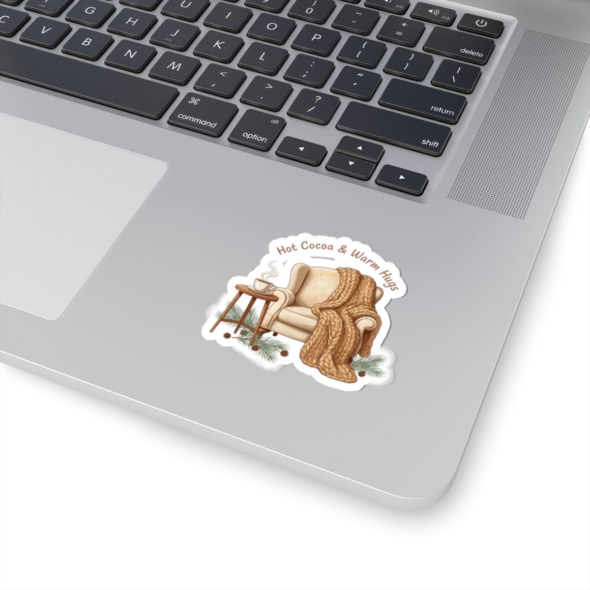 Hot Cocoa & Warm Hugs Sticker | cozycore, hygge, homebody vibes