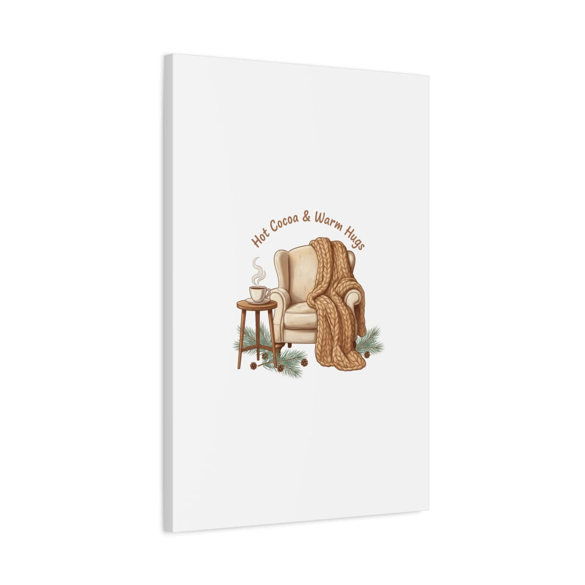 Hot Cocoa & Warm Hugs Canvas | cozycore hygge snuggle season