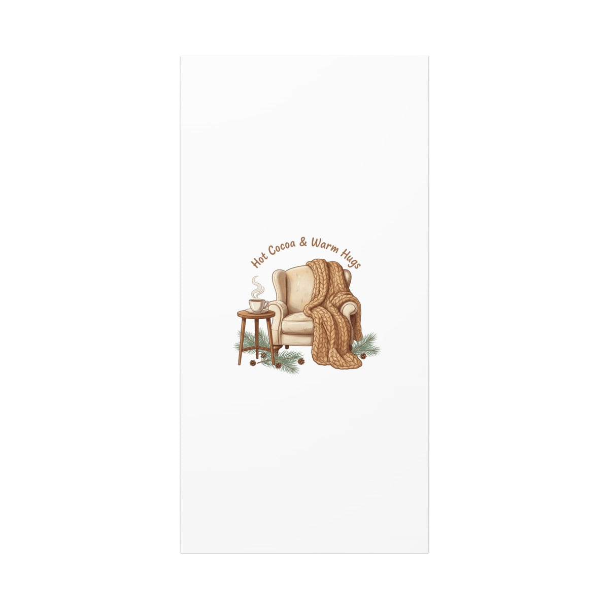 Hot Cocoa & Warm Hugs Canvas | cozycore hygge snuggle season