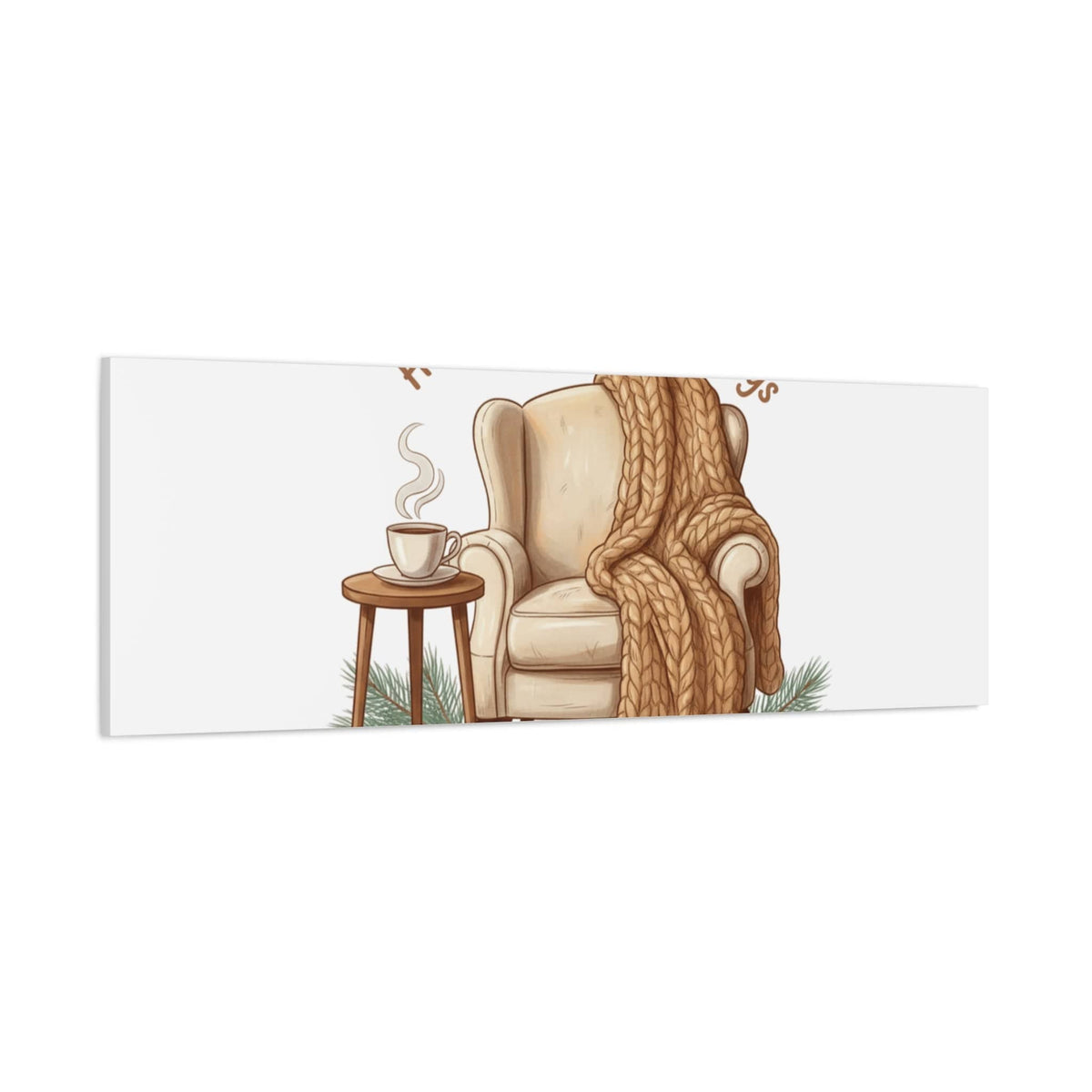 Hot Cocoa & Warm Hugs Canvas | cozycore hygge snuggle season