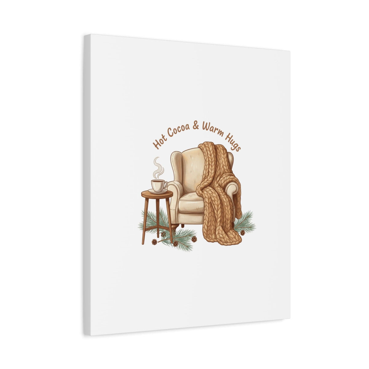 Hot Cocoa & Warm Hugs Canvas | cozycore hygge snuggle season