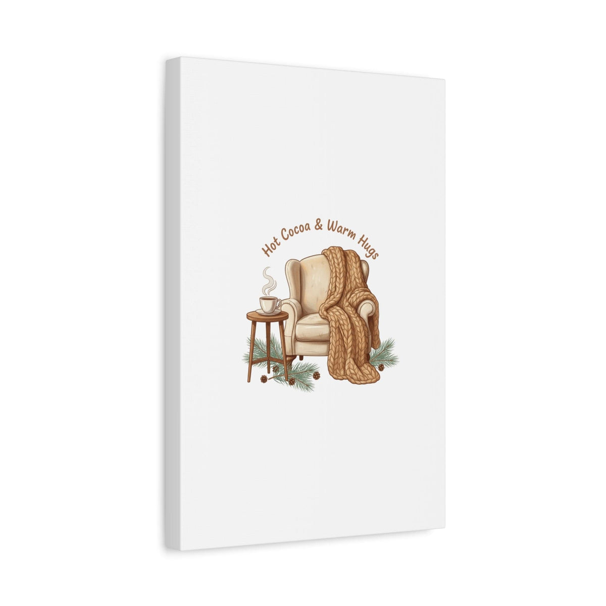 Hot Cocoa & Warm Hugs Canvas | cozycore hygge snuggle season