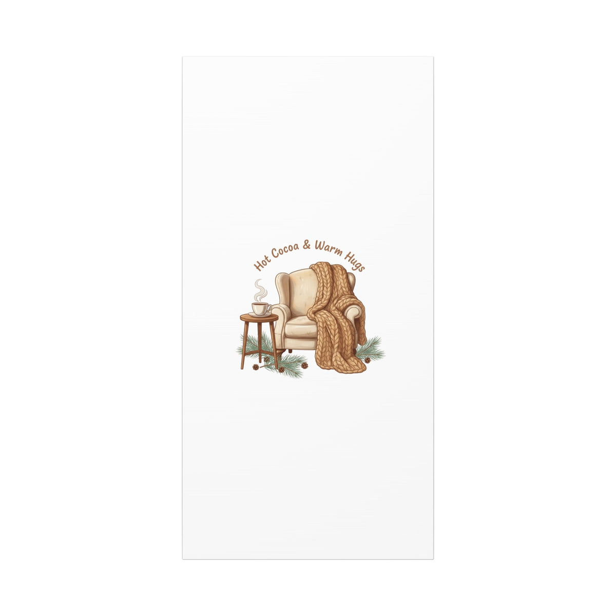 Hot Cocoa & Warm Hugs Canvas | cozycore hygge snuggle season