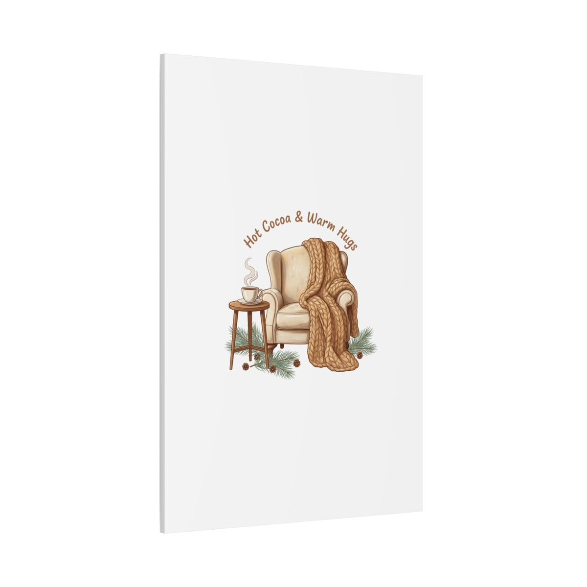 Hot Cocoa & Warm Hugs Canvas | cozycore hygge snuggle season