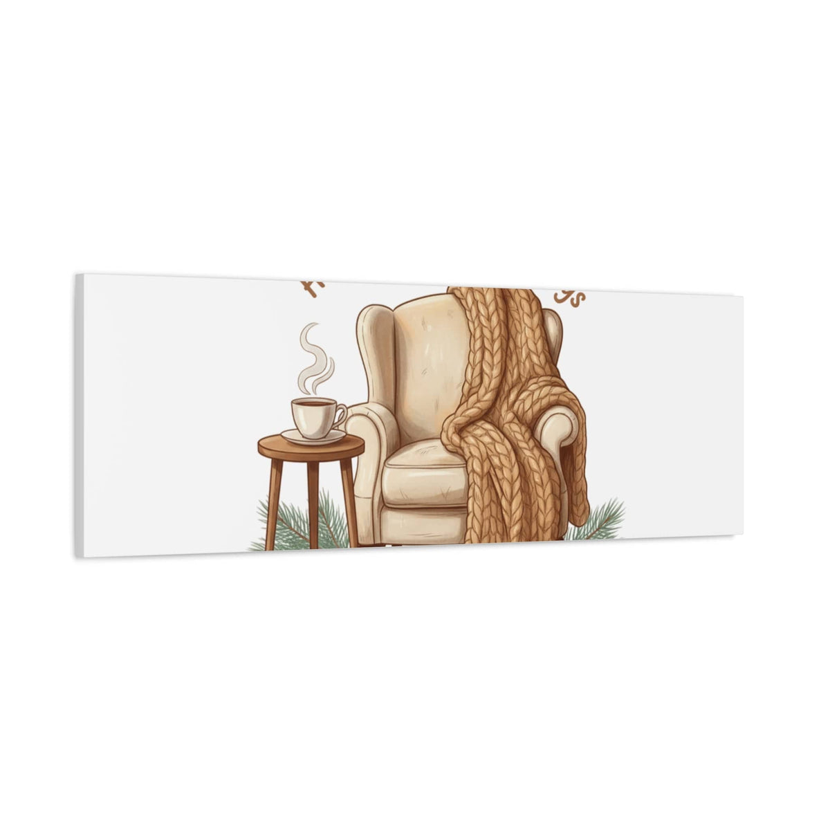 Hot Cocoa & Warm Hugs Canvas | cozycore hygge snuggle season