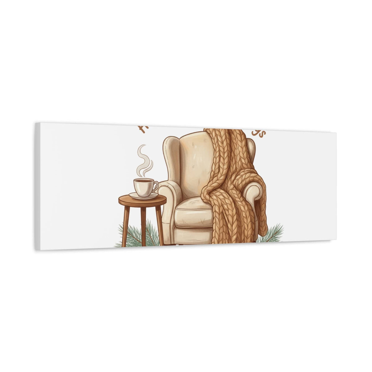Hot Cocoa & Warm Hugs Canvas | cozycore hygge snuggle season