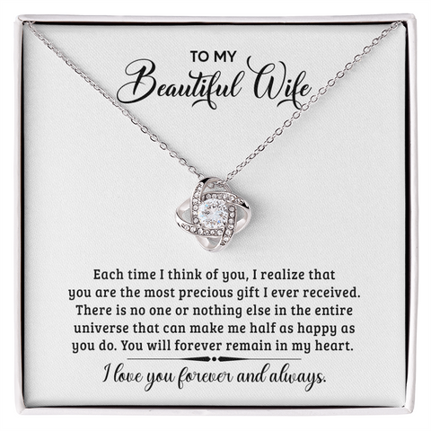 Love Knot Necklace for Wife - 