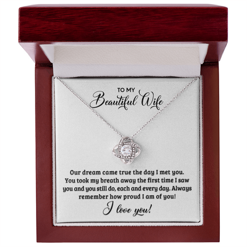 Love Knot Necklace for Wife - 